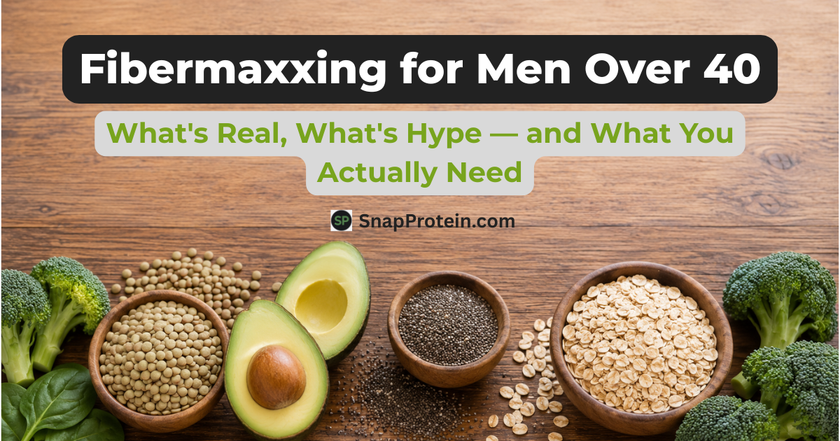 Fibermaxxing for men over 40 — high fiber foods alongside high protein foods